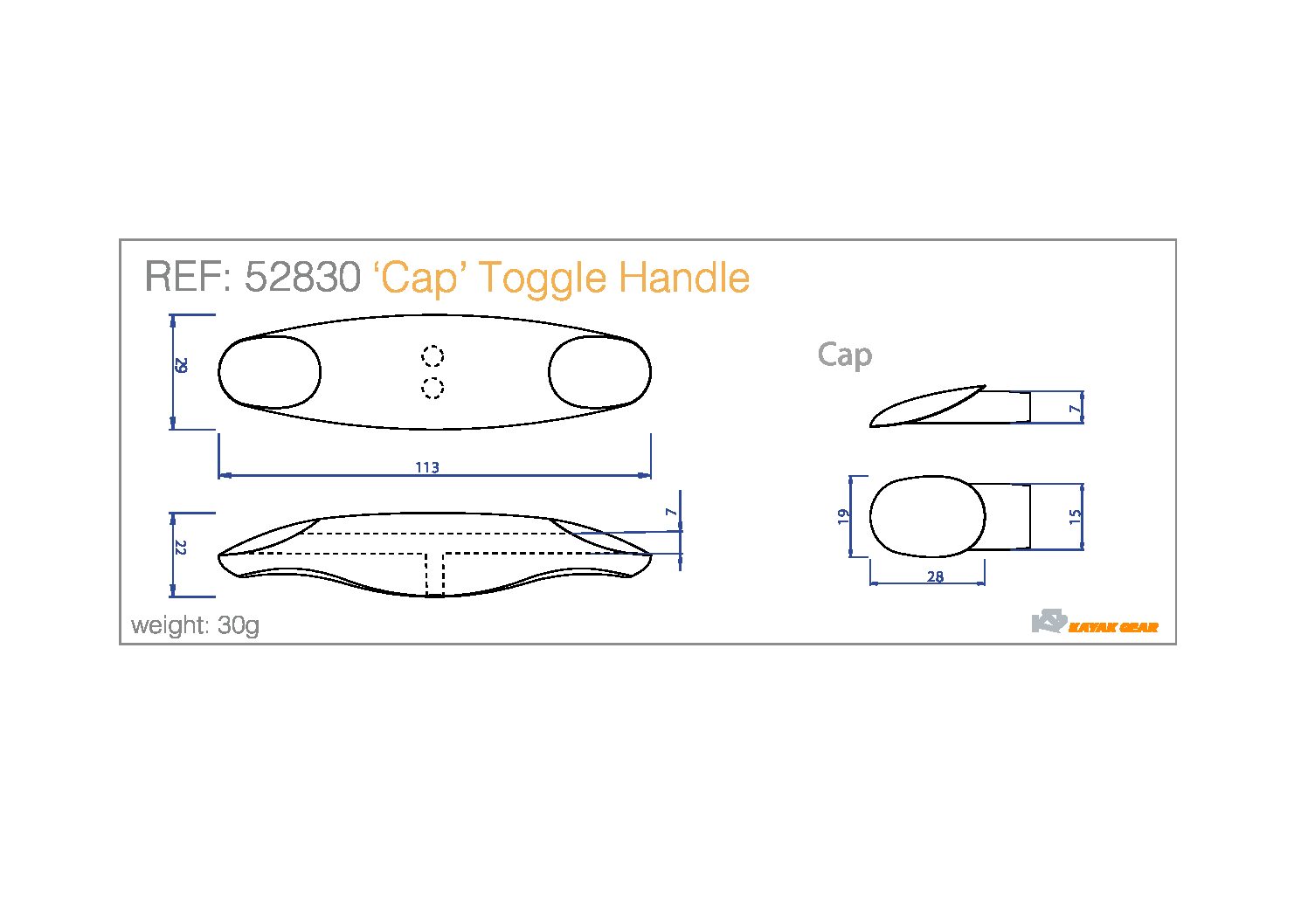 Alternative view of Asa de plastico Cap KG